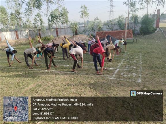 NSS camp 2024 Day-4 yoga and exercise program 